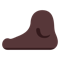 Foot- Dark Skin Tone emoji on Microsoft